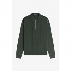 пуловер,мъжки,пуловери,fred,perry,men,s,lsknit,zipped,crew,neck,jumper,court,green,x89