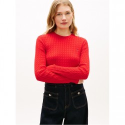 дамски,пуловер,дамски,плетени,дрехи,tommy,hilfiger,womens,cable,knit,jumper,fireworks