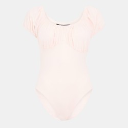 Brave Soul Puff Sleeve Bodysuit - Blush Peach brave,soul,puff,sleeve,bodysuit,blush,peach