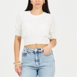 дамски,топове,дамски,потници,brave,soul,top,with,shirred,sleeves,white