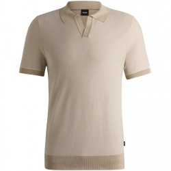 блуза,с,яка,мъжки,пуловери,мъжки,тениски,boss,men's,hjianluca,knitted,polo,shirt,open,white,131