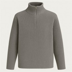 пуловер,дамски,плетени,дрехи,i,saw,it,first,zip,neck,jumper,grey