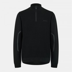блуза,облекла,на,разпродажба,мъжки,пуловери,boss,zip,neck,sweater,black
