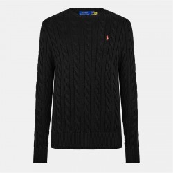 Пуловер Polo Ralph Lauren Cable Knit Jumper - Polo Black пуловер,мъжки,пуловери,polo,ralph,lauren,cable,knit,jumper,polo,black