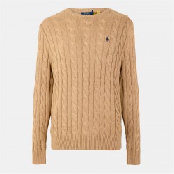 пуловер,мъжки,пуловери,polo,ralph,lauren,cable,knit,jumper,camel,melange