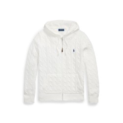 пуловер,мъжки,пуловери,polo,ralph,lauren,mens,cable,knit,cotton,hooded,jumper,white