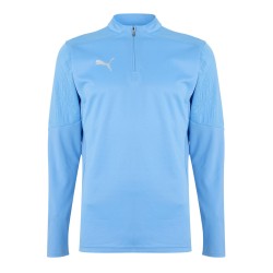 Puma Mens Teamfinal Training 1/4-Zip Fleece - Light Blue/Silv мъжки,полари,мъжко,фитнес,облекло,puma,men,s,teamfinal,training,1,4,zip,fleece,light,blue,silv