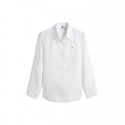 риза,дамски,ризи,tommy,hilfiger,women's,long,sleeve,plain,shirt,th,optic,white