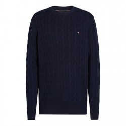 мъжки,пуловери,tommy,hilfiger,classic,cotton,cable,crew,neck,desert,sky,dw5