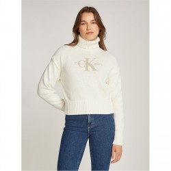 блуза,дамски,плетени,дрехи,calvin,klein,jeans,chenille,monologo,sweater,ivory