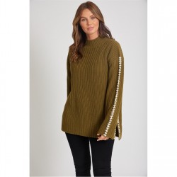 дамски,плетени,дрехи,be,you,you,contrst,stch,ld51,khaki