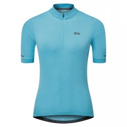 блуза,с,къс,ръкав,дамски,топове,облекло,за,колоездене,dhb,women's,quarter,zip,short,sleeve,jersey,2.0,blue