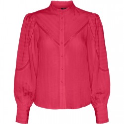 риза,с,дълъг,ръкав,дамски,ризи,vero,moda,long,sleeve,lace,shirt,rspbrry,wine