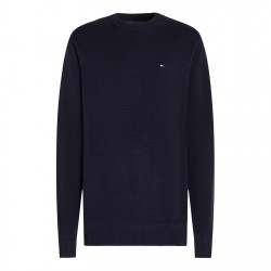 пуловер,мъжки,пуловери,tommy,hilfiger,men's,chunky,cotton,crew,neck,jumper,desert,sky,dw5