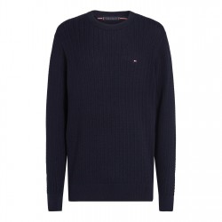 пуловер,мъжки,пуловери,tommy,hilfiger,men's,herringbone,crew,neck,jumper,desert,sky,dw5
