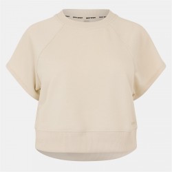 Пуловер DKNY Logo Crew Neck Jumper - Lt City Khaki пуловер,дамски,плетени,дрехи,dkny,logo,crew,neck,jumper,lt,city,khaki