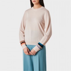 пуловер,дамски,плетени,дрехи,ps,paul,smith,women's,crew,neck,jumper,white