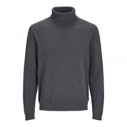 пуловер,мъжки,пуловери,jack,and,jones,men,s,roll,neck,knitted,jumper,dk,grey,melange