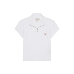 дамска,блуза,с,яка,дамски,плетени,дрехи,дамски,топове,calvin,klein,jeans,women,s,knitted,short,sleeve,polo,shirt,bright,white