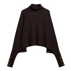 Дамски пуловер Barbour International Womens Lilah Wool Funnel-Neck Oversized-Fit Jumper - Truffle дамски,пуловер,barbour,international,women,s,lilah,wool,funnel,neck,oversized,fit,jumper,truffle
