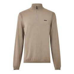 плетена,блуза,мъжки,пуловери,boss,men,s,ever,x,boss,green,cotton,long,sleeve,1,4,zip,knitted,top,light,green,334