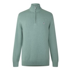 Gant Casual Cotton Half-Zip - Mint 308 gant,casual,cotton,half,zip,mint,308