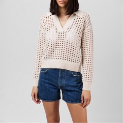 пуловер,дамски,плетени,дрехи,french,connection,manda,pointelle,jumper,20,oatmeal,mel