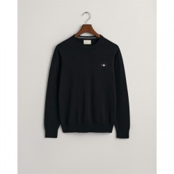 зимни,аксесоари,мъжки,пуловери,gant,classic,cotton,c,neck,bordeaux,mela,black,005