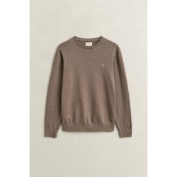 gant,classic,cotton,crew,neck,sweater,hazlenut,294