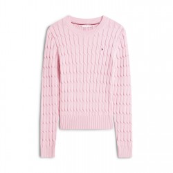 блуза,дамски,плетени,дрехи,tommy,hilfiger,cable,knit,crew,neck,sweater,bonita,pink