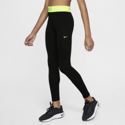 детски,клин,разпродажба,nike,всички,фитнес,облекла,nike,pro,girls,tights,black,volt