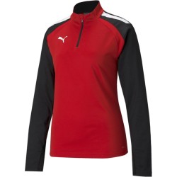 Дамско горнище с цип Puma Teamliga 1/4 Zip Top W Drill Womens - Red-Black дамско,горнище,с,цип,футбол,футболни,горнища,puma,teamliga,1,4,zip,top,w,drill,womens,red,black