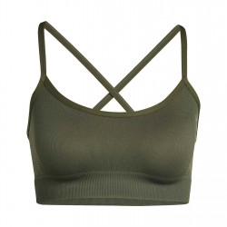 Adidas Sleeveless Low Impact Sports Bra - Khaki дамско,лятно,бельо,разпродажба,adidas,спортни,сутиени,дамски,горнища,за,тренировка,спортни,сутиени,дамско,фитнес,облекло,всички,фитнес,облекла,йога,и,пилат