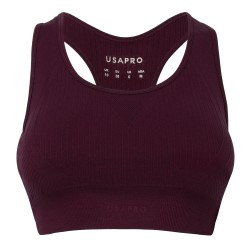 USA Pro Seamless Crop Sports Bra Womens - Dark Cherry спортни,сутиени,дамско,бельо,дамски,горнища,за,тренировка,дамско,фитнес,облекло,спортни,сутиени,дамски,облекла,за,бягане,usa,pro,seamless,crop,sports,bra,w
