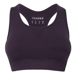USA Pro Seamless Crop Sports Bra Womens - Dark Plum спортни,сутиени,дамско,бельо,дамски,горнища,за,тренировка,дамско,фитнес,облекло,спортни,сутиени,дамски,облекла,за,бягане,usa,pro,seamless,crop,sports,bra,w