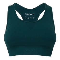 USA Pro Seamless Crop Sports Bra Womens - Teal спортни,сутиени,дамско,бельо,дамски,горнища,за,тренировка,дамско,фитнес,облекло,спортни,сутиени,дамски,облекла,за,бягане,usa,pro,seamless,crop,sports,bra,w