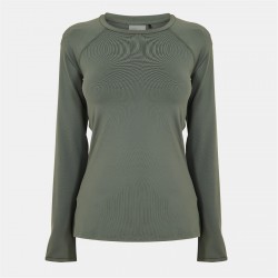 Дамска фланелка с дълъг ръкав USA Pro Long Sleeve Top Womens - Khaki дамска,фланелка,с,дълъг,ръкав,дамски,топове,дамски,горнища,за,тренировка,лека,атлетика,дамско,фитнес,облекло,всички,фитнес,облекла,дамски,облекла,за,бягане