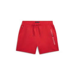 бански,гащета,мъжки,ежедневни,облекла,tommy,hilfiger,original,logo,mid,swim,shorts,medium,red