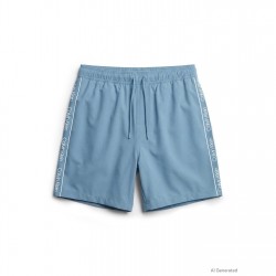 Calvin Klein Calvin Tape SwmShort Sn63 - Gulf Blue calvin,klein,calvin,tape,swmshort,sn63,gulf,blue