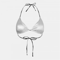 Бикини Hugo Women's Logo-Detailed Adjustable Triangle Bikini - Silver бикини,дамски,бански,костюми,дамско,бельо,hugo,women's,logo,detailed,adjustable,triangle,bikini,silver