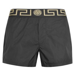 къси,панталони,мъжки,ежедневни,облекла,versace,icon,greca,waistband,swim,shorts,black,gold
