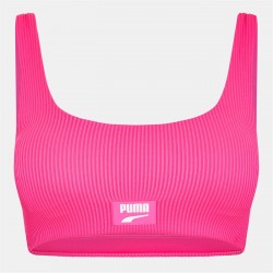 дамски,бански,костюми,разпродажба,puma,цели,бански,костюми,за,плуване,стоки,за,плуване,на,разпродажба,puma,ribbed,scoop,neck,bikini,top,womens,neon,pink