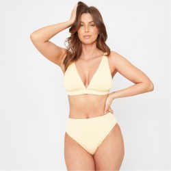 Be You Textured Triangle Bikini Top - Lemon дамски,облекла,размер,be,you,textured,triangle,bikini,top,lemon