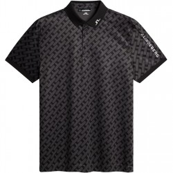 J Lindeberg Golf Tech Print Polo Sn52 - Tonal Black j,lindeberg,golf,tech,print,polo,sn52,tonal,black