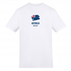 AWD Adults Printed Australia Rugby Fan Tee - Aust Flag ръгби,фланелки,awd,adults,printed,australia,rugby,fan,tee,aust,flag