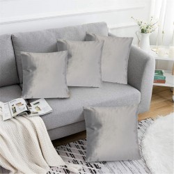Alan Symonds Plain Velvet Cushion Set of 4 - Silver подаръци,и,играчки,alan,symonds,plain,velvet,cushion,set,of,4,silver