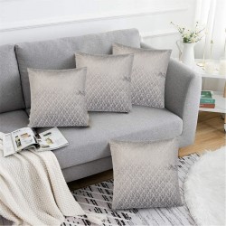 Alan Symonds Textured Velvet Cushion Set of 4 - Silver подаръци,и,играчки,alan,symonds,textured,velvet,cushion,set,of,4,silver