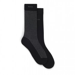 чорапи,мъжки,чорапи,boss,2,pack,striped,socks,black,001