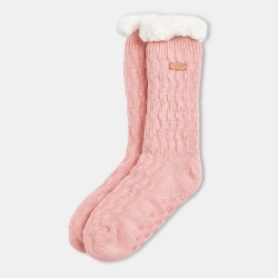 Чорапи Barbour Cable Knit Lounge Socks - Dusty Pink чорапи,чорапи,на,разпродажба,всички,чорапи,аксесоари,на,разпродажба,barbour,cable,knit,lounge,socks,dusty,pink