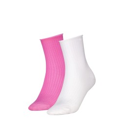 Дамски чорапи Puma Womens Rib Mesh Cotton Trainer Socks 2 Pack - Pink/White дамски,чорапи,дамски,чорапи,лека,атлетика,puma,women,s,rib,mesh,cotton,trainer,socks,2,pack,pink,white